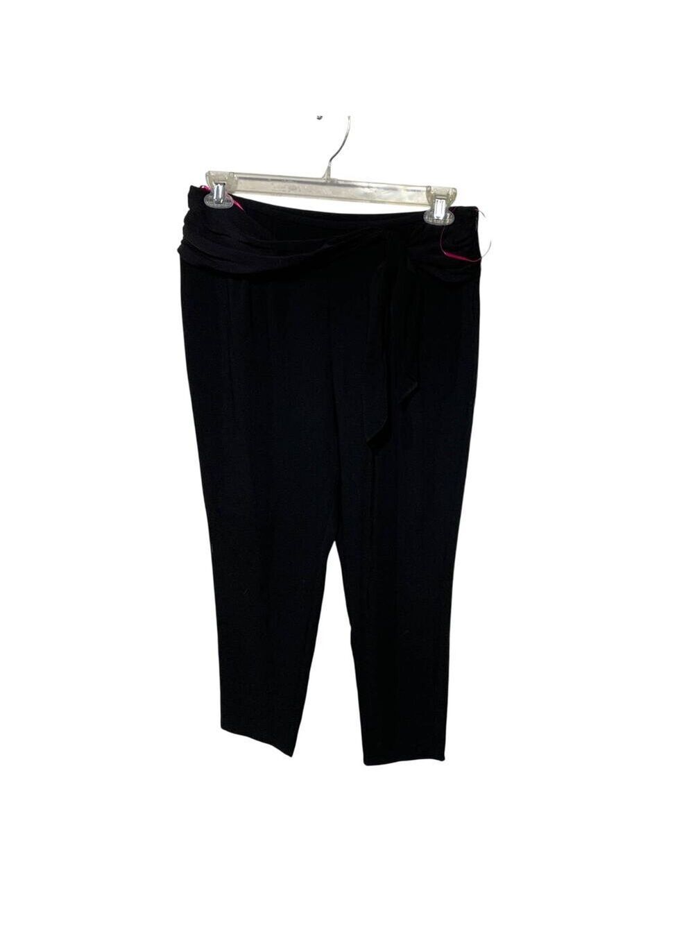 Catherine Malandrino high waist ankle Black side tie dress pants size 6 amazing